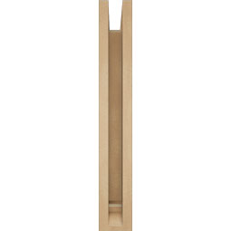 Ekena Millwork - BKTUR0352X16X24TRA01RCPR - Timberthane Faux Wood Traditional Style Bracket w/ Offset Brace, Traditional Ends, 3 1/2"W x 16"D x 24"H, Primed Tan