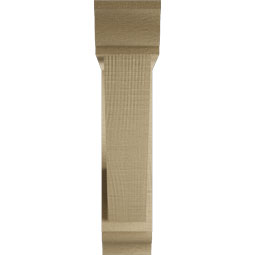 Ekena Millwork - BKTUROTRA00 - Timberthane Rough Cedar Faux Wood Traditional Traditional Bracket w/ Offset Brace