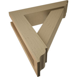 Ekena Millwork - BKTUROTRA00 - Timberthane Rough Cedar Faux Wood Traditional Traditional Bracket w/ Offset Brace