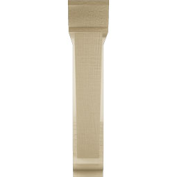 Ekena Millwork - BKTUR0352X18X18TRA01RCPR - Timberthane Faux Wood Traditional Style Bracket w/ Offset Brace, Traditional Ends, 3 1/2"W x 18"D x 18"H, Primed Tan