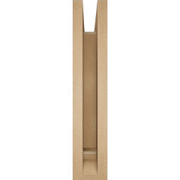 Ekena Millwork - BKTUR0352X18X18TRA01RCPR - Timberthane Faux Wood Traditional Style Bracket w/ Offset Brace, Traditional Ends, 3 1/2"W x 18"D x 18"H, Primed Tan