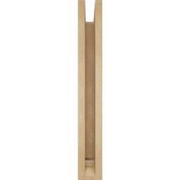 Ekena Millwork - BKTUR0352X18X26TRA01RCPR - Timberthane Faux Wood Traditional Style Bracket w/ Offset Brace, Traditional Ends, 3 1/2"W x 18"D x 26"H, Primed Tan