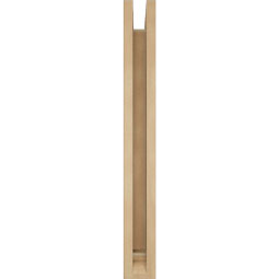 Ekena Millwork - BKTUR0352X18X30TRA01RCPR - Timberthane Faux Wood Traditional Style Bracket w/ Offset Brace, Traditional Ends, 3 1/2"W x 18"D x 30"H, Primed Tan