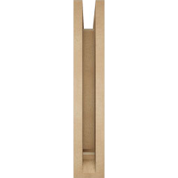 Ekena Millwork - BKTUR0352X20X20TRA01RCPR - Timberthane Faux Wood Traditional Style Bracket w/ Offset Brace, Traditional Ends, 3 1/2"W x 20"D x 20"H, Primed Tan