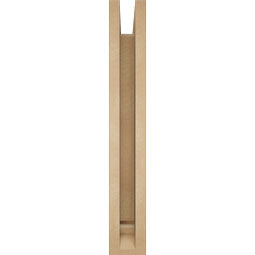 Ekena Millwork - BKTUR0352X20X24TRA01RCPR - Timberthane Faux Wood Traditional Style Bracket w/ Offset Brace, Traditional Ends, 3 1/2"W x 20"D x 24"H, Primed Tan