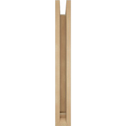 Ekena Millwork - BKTUR0352X20X28TRA01RCPR - Timberthane Faux Wood Traditional Style Bracket w/ Offset Brace, Traditional Ends, 3 1/2"W x 20"D x 28"H, Primed Tan