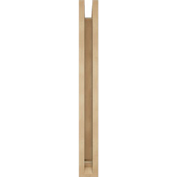 Ekena Millwork - BKTUR0352X20X32TRA01RCPR - Timberthane Faux Wood Traditional Style Bracket w/ Offset Brace, Traditional Ends, 3 1/2"W x 20"D x 32"H, Primed Tan