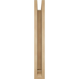 Ekena Millwork - BKTUR0352X22X26TRA01RCPR - Timberthane Faux Wood Traditional Style Bracket w/ Offset Brace, Traditional Ends, 3 1/2"W x 22"D x 26"H, Primed Tan