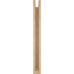 Ekena Millwork - BKTUR0352X22X34TRA01RCPR - Timberthane Faux Wood Traditional Style Bracket w/ Offset Brace, Traditional Ends, 3 1/2"W x 22"D x 34"H, Primed Tan