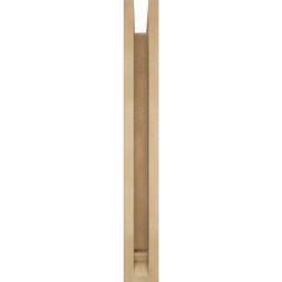 Ekena Millwork - BKTUR0352X24X28TRA01RCPR - Timberthane Faux Wood Traditional Style Bracket w/ Offset Brace, Traditional Ends, 3 1/2"W x 24"D x 28"H, Primed Tan
