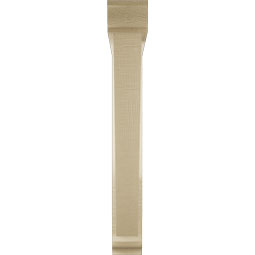 Ekena Millwork - BKTUR0352X26X26TRA01RCPR - Timberthane Faux Wood Traditional Style Bracket w/ Offset Brace, Traditional Ends, 3 1/2"W x 26"D x 26"H, Primed Tan