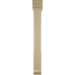 Ekena Millwork - BKTUR0352X26X30TRA01RCPR - Timberthane Faux Wood Traditional Style Bracket w/ Offset Brace, Traditional Ends, 3 1/2"W x 26"D x 30"H, Primed Tan