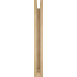 Ekena Millwork - BKTUR0352X26X30TRA01RCPR - Timberthane Faux Wood Traditional Style Bracket w/ Offset Brace, Traditional Ends, 3 1/2"W x 26"D x 30"H, Primed Tan