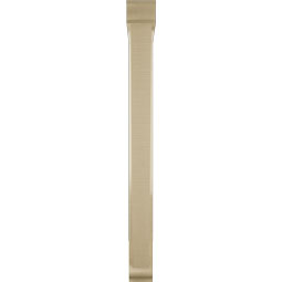Ekena Millwork - BKTUR0352X26X38TRA01RCPR - Timberthane Faux Wood Traditional Style Bracket w/ Offset Brace, Traditional Ends, 3 1/2"W x 26"D x 38"H, Primed Tan