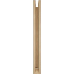 Ekena Millwork - BKTUR0352X28X36TRA01RCPR - Timberthane Faux Wood Traditional Style Bracket w/ Offset Brace, Traditional Ends, 3 1/2"W x 28"D x 36"H, Primed Tan