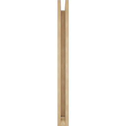 Ekena Millwork - BKTUR0352X28X40TRA01RCPR - Timberthane Faux Wood Traditional Style Bracket w/ Offset Brace, Traditional Ends, 3 1/2"W x 28"D x 40"H, Primed Tan