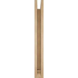 Ekena Millwork - BKTUR0352X30X30TRA01RCPR - Timberthane Faux Wood Traditional Style Bracket w/ Offset Brace, Traditional Ends, 3 1/2"W x 30"D x 30"H, Primed Tan