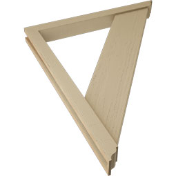 Ekena Millwork - BKTUR0352X34X42TRA01RCPR - Timberthane Faux Wood Traditional Style Bracket w/ Offset Brace, Traditional Ends, 3 1/2"W x 34"D x 42"H, Primed Tan