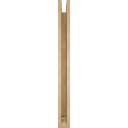 Ekena Millwork - BKTUR0352X36X36TRA01RCPR - Timberthane Faux Wood Traditional Style Bracket w/ Offset Brace, Traditional Ends, 3 1/2"W x 36"D x 36"H, Primed Tan