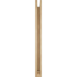 Ekena Millwork - BKTUR0352X40X40TRA01RCPR - Timberthane Faux Wood Traditional Style Bracket w/ Offset Brace, Traditional Ends, 3 1/2"W x 40"D x 40"H, Primed Tan