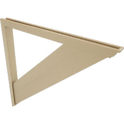 Ekena Millwork - BKTUR0352X48X48TRA01RCPR - Timberthane Faux Wood Traditional Style Bracket w/ Offset Brace, Traditional Ends, 3 1/2"W x 48"D x 48"H, Primed Tan