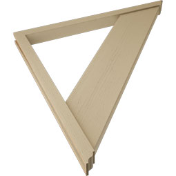 Ekena Millwork - BKTUR0352X48X48TRA01RCPR - Timberthane Faux Wood Traditional Style Bracket w/ Offset Brace, Traditional Ends, 3 1/2"W x 48"D x 48"H, Primed Tan