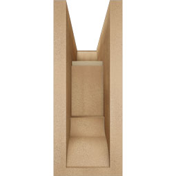 Ekena Millwork - BKTUR0554X14X14TRA01RCPR - Timberthane Faux Wood Traditional Style Bracket w/ Offset Brace, Traditional Ends, 5 1/2"W x 14"D x 14"H, Primed Tan