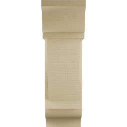 Ekena Millwork - BKTUR0554X14X18TRA01RCPR - Timberthane Faux Wood Traditional Style Bracket w/ Offset Brace, Traditional Ends, 5 1/2"W x 14"D x 18"H, Primed Tan