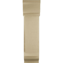 Ekena Millwork - BKTUR0554X14X22TRA01RCPR - Timberthane Faux Wood Traditional Style Bracket w/ Offset Brace, Traditional Ends, 5 1/2"W x 14"D x 22"H, Primed Tan