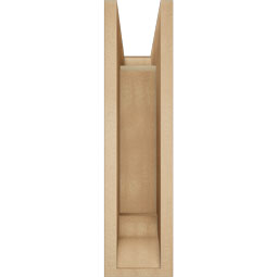 Ekena Millwork - BKTUR0554X14X22TRA01RCPR - Timberthane Faux Wood Traditional Style Bracket w/ Offset Brace, Traditional Ends, 5 1/2"W x 14"D x 22"H, Primed Tan