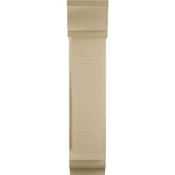Ekena Millwork - BKTUR0554X14X26TRA01RCPR - Timberthane Faux Wood Traditional Style Bracket w/ Offset Brace, Traditional Ends, 5 1/2"W x 14"D x 26"H, Primed Tan