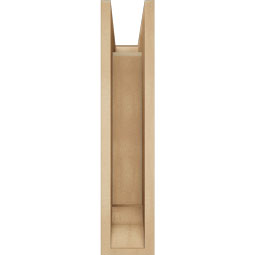 Ekena Millwork - BKTUR0554X14X26TRA01RCPR - Timberthane Faux Wood Traditional Style Bracket w/ Offset Brace, Traditional Ends, 5 1/2"W x 14"D x 26"H, Primed Tan
