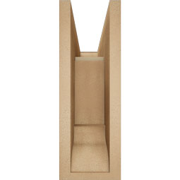 Ekena Millwork - BKTUR0554X16X16TRA01RCPR - Timberthane Faux Wood Traditional Style Bracket w/ Offset Brace, Traditional Ends, 5 1/2"W x 16"D x 16"H, Primed Tan