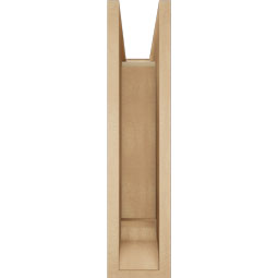 Ekena Millwork - BKTUR0554X16X24TRA01RCPR - Timberthane Faux Wood Traditional Style Bracket w/ Offset Brace, Traditional Ends, 5 1/2"W x 16"D x 24"H, Primed Tan