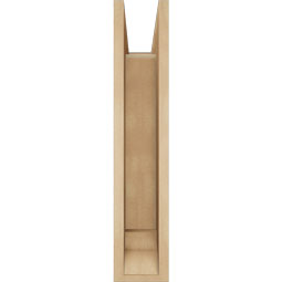 Ekena Millwork - BKTUR0554X16X28TRA01RCPR - Timberthane Faux Wood Traditional Style Bracket w/ Offset Brace, Traditional Ends, 5 1/2"W x 16"D x 28"H, Primed Tan