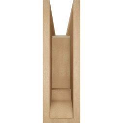 Ekena Millwork - BKTUR0554X18X18TRA01RCPR - Timberthane Faux Wood Traditional Style Bracket w/ Offset Brace, Traditional Ends, 5 1/2"W x 18"D x 18"H, Primed Tan