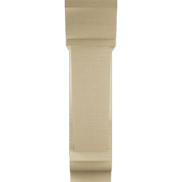 Ekena Millwork - BKTUR0554X18X22TRA01RCPR - Timberthane Faux Wood Traditional Style Bracket w/ Offset Brace, Traditional Ends, 5 1/2"W x 18"D x 22"H, Primed Tan