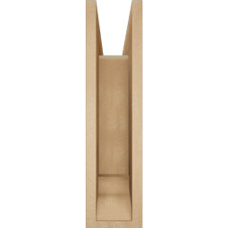 Ekena Millwork - BKTUR0554X18X22TRA01RCPR - Timberthane Faux Wood Traditional Style Bracket w/ Offset Brace, Traditional Ends, 5 1/2"W x 18"D x 22"H, Primed Tan