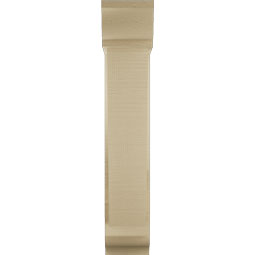 Ekena Millwork - BKTUR0554X18X30TRA01RCPR - Timberthane Faux Wood Traditional Style Bracket w/ Offset Brace, Traditional Ends, 5 1/2"W x 18"D x 30"H, Primed Tan