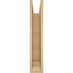 Ekena Millwork - BKTUR0554X18X30TRA01RCPR - Timberthane Faux Wood Traditional Style Bracket w/ Offset Brace, Traditional Ends, 5 1/2"W x 18"D x 30"H, Primed Tan