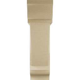 Ekena Millwork - BKTUR0554X20X20TRA01RCPR - Timberthane Faux Wood Traditional Style Bracket w/ Offset Brace, Traditional Ends, 5 1/2"W x 20"D x 20"H, Primed Tan