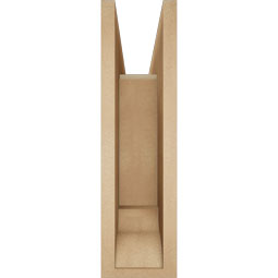 Ekena Millwork - BKTUR0554X20X20TRA01RCPR - Timberthane Faux Wood Traditional Style Bracket w/ Offset Brace, Traditional Ends, 5 1/2"W x 20"D x 20"H, Primed Tan