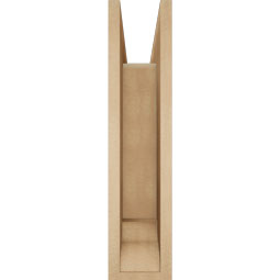 Ekena Millwork - BKTUR0554X20X24TRA01RCPR - Timberthane Faux Wood Traditional Style Bracket w/ Offset Brace, Traditional Ends, 5 1/2"W x 20"D x 24"H, Primed Tan