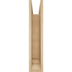 Ekena Millwork - BKTUR0554X20X28TRA01RCPR - Timberthane Faux Wood Traditional Style Bracket w/ Offset Brace, Traditional Ends, 5 1/2"W x 20"D x 28"H, Primed Tan