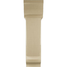 Ekena Millwork - BKTUR0554X22X22TRA01RCPR - Timberthane Faux Wood Traditional Style Bracket w/ Offset Brace, Traditional Ends, 5 1/2"W x 22"D x 22"H, Primed Tan