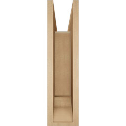 Ekena Millwork - BKTUR0554X22X22TRA01RCPR - Timberthane Faux Wood Traditional Style Bracket w/ Offset Brace, Traditional Ends, 5 1/2"W x 22"D x 22"H, Primed Tan