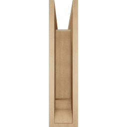 Ekena Millwork - BKTUR0554X24X24TRA01RCPR - Timberthane Faux Wood Traditional Style Bracket w/ Offset Brace, Traditional Ends, 5 1/2"W x 24"D x 24"H, Primed Tan