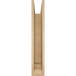 Ekena Millwork - BKTUR0554X28X32TRA01RCPR - Timberthane Faux Wood Traditional Style Bracket w/ Offset Brace, Traditional Ends, 5 1/2"W x 28"D x 32"H, Primed Tan