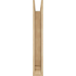 Ekena Millwork - BKTUR0554X28X40TRA01RCPR - Timberthane Faux Wood Traditional Style Bracket w/ Offset Brace, Traditional Ends, 5 1/2"W x 28"D x 40"H, Primed Tan