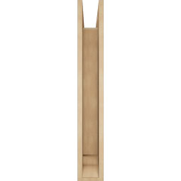 Ekena Millwork - BKTUR0554X30X38TRA01RCPR - Timberthane Faux Wood Traditional Style Bracket w/ Offset Brace, Traditional Ends, 5 1/2"W x 30"D x 38"H, Primed Tan